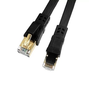 Câble Ethernet de réseau CAT8 blindé plat pour petites commandes, doré, 40 Gbit/s, SSTP 8P8C <span class=keywords><strong>RJ45</strong></span>, cordons de raccordement - Product Image 3