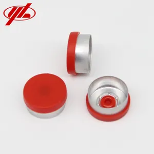 Injection Vial Seal 13mm Rough Red Aluminum Plastic Cap Medicinal Injection Glass Vial Seal