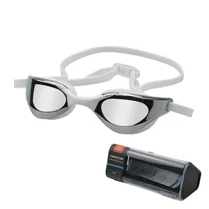 Renkli yüksek kaliteli anti sis yüzme ekipmanları yetişkin yumuşak silikon yüzme gözlüğü su geçirmez yüzmek gözlük