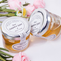 Mini bocaux à aliments en verre avec couvercles métalliques, 250 ml, 1oz, 25ml, pour confiture miel, avec bouteille en verre de 20ml, prix d'usine