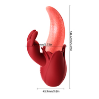Hasenförmiger Silikon-Zungenvibrator für Frauen mit USB-Aufladung & IPX6 Wasserdichtem Design OEM-Anpassung Möglich