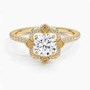 Bague de fiançailles élégante couleur or pour femme, avec pierre étincelante, cadeau de bijoux pour mariage ou anniversaire - Product Image 4