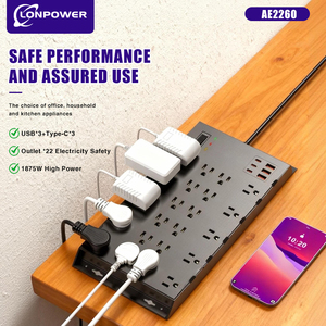 22-way Power Strip với 3 USB một 3 Loại-C cổng hỗ trợ 22 thiết bị đồng thời công nghiệp & bệnh viện sử dụng bảo vệ tăng - Product Image 2