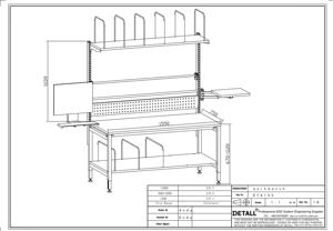 <span class=keywords><strong>Station</strong></span> de conditionnement / table fonctionnelle de 384 USD pour l'emballage de colis en entrepôt avec pieds de table réglables manuellement par vis - Product Image 2