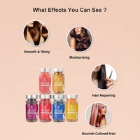 PerfectLink Capsules d'huile capillaire biologique avec vitamines pour cheveux abîmés et bouclés - Réparation hydratante et anti-frisottis