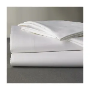 Juego de sábanas de algodón para cama, set de 4 piezas de sábana de lujo para hotel, personalizada, profesional, venta al por mayor, serie 1800, de China