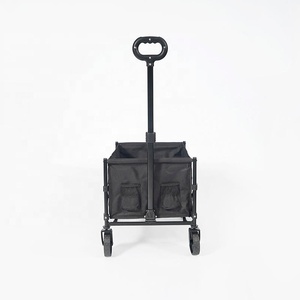 Overmont 600D Oxford Alloy Steel Folding Wagon Roll Container Storage 300LB Tubeless All-Terrain Wheels 360 Swivel Brake - Product Image 2