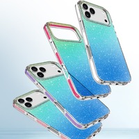 Coque IMD à protection d'objectif renforcée pour iPhone 15 16 17, Housse Scintillante Effet Étoilé 360 Degrés, Coque Holographique Durable Effet Blu-ray
