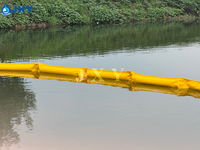 Bâches flottantes anti-pollution en tissu PVC imperméable (non absorbant) résistant aux UV pour la lutte contre les déversements d'hydrocarbures dans les rivières, canaux et barrages