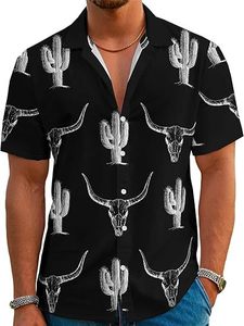 Men's Hawaiian <b>Shirt</b> Short Sleeve Alien UFO Floral Print Bamboo Fiber Polyester ODM Ultra-Thin Quick Drying Vacation Summer - Product Image 2