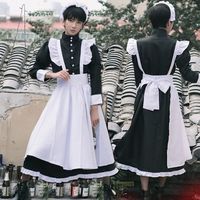Tenue de Cosplay de Maid Sexy pour Femmes et Hommes-Costume de Robe de Maid Grande Taille avec Bandeau, Robe Uniforme Française pour Amoureux d'Anime