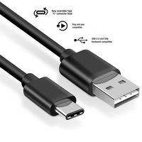 Kabel USB Type C Wavelink Kustom 1m 2m dengan Selubung PVC dan Pelindung Anyaman, Pengisian Cepat, Kabel Data USB ke C