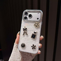 Coque de téléphone antichoc personnalisée avec bordure diamantée pour tous les modèles de nouveaux iPhone 18, 17, 16, 15, 14 Pro Max – Coque en pierre