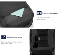 Sac à dos étudiant Kingsons au design élégant avec porte-bouteille latéral, plusieurs poches, construction légère, sac à dos pour ordinateur portable