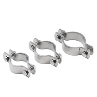 Collier de serrage double boulon en acier inoxydable 304, fixation hydraulique personnalisée pour tuyaux, support de tube antirouille, vente en gros