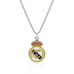 Collar Deportivo de Lujo con Incrustaciones de Diamantes, Cadena Cubana, Colgante de Aleación, Joyería para Fanáticos del Fútbol, <span class=keywords><strong>Baloncesto</strong></span> y Béisbol, Venta al Por Mayor - Product Image 1