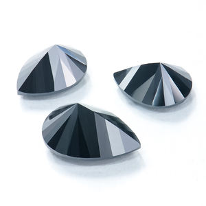 Piedra de moissanita suelta de color negro de corte de pera de diamante sintético de alta calidad precio por quilate para anillos de pera - Product Image 6