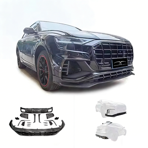 Kit carrosserie pour Audi Q8, style <span class=keywords><strong>Abt</strong></span>, fibre de carbone, lèvre avant, diffuseur arrière, spoiler supérieur, tuyau d'échappement, modification du pare-chocs - Product Image 1