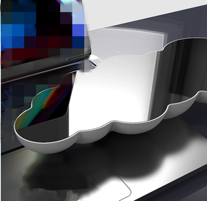 Support de poignet en forme de nuage en gros, matériau souple, mousse à mémoire de forme, base en PU, base antidérapante en caoutchouc, pour clavier et souris de bureau - Product Image 2