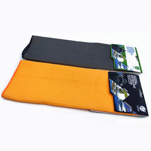 <span class=keywords><strong>Serviette</strong></span> de lavage de voiture Entretien des vitres Cire en microfibre Polissage Detailing Waffle Weave Cloth Towel Car Cleaning Wash Kitchen Cleaner 40x40cm - Product Image 2