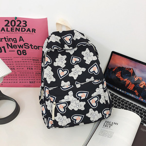 Wholesale <strong>Personalised</strong> Heart Bear Print Nylon <strong>Backpack</strong> Cute School Book Bags for Girls Large Capacity Travel <strong>Backpack</strong> - Product Image 2