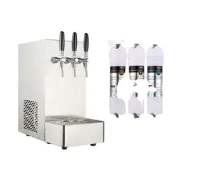 Myteck Commercial Refrigerado Água Dispenser Drinkmate Sparkling Soda Água Fabricante Carbonator Máquina CO2 3 Torneiras com Filtros