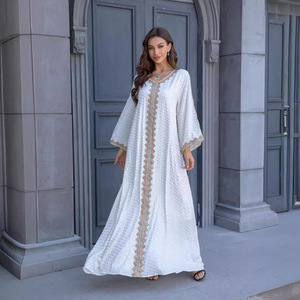 Vestido Abaya Islámico Hafizah para Mujer, Elegante y Modesto, Caftán Blanco de Manga Larga, Vestido Maxi, Moda Modesta de Oriente Medio, Dubái - Product Image 5