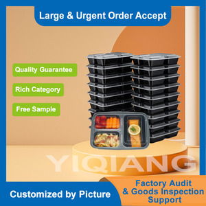 Scatola per il pranzo usa e getta per preparare i pasti a microonde 2 contenitori per alimenti con coperchio da <span class=keywords><strong>asporto</strong></span> - Product Image 6