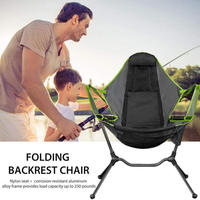 Chaise pliable d'extérieur chaise de plage balançoire de jardin avec oreiller pour camping pêche chaise portable ultralégère
