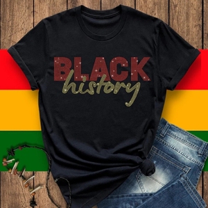 Black <strong>Pride</strong> Juneteenth Rhinestone Ready Design Printing Clothing Diy Black Color <strong>t</strong> <strong>Shirt</strong> - Product Image 5