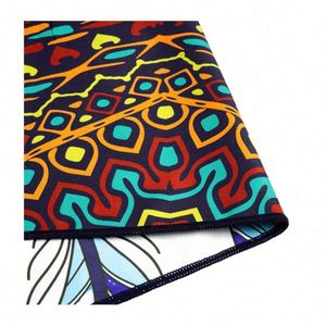 Bolsa de transporte para toalla de microfibra de gamuza, personalizada, con estampado tropical, sin arena, 80% RPET, 20% poliamida, ecológica, de secado rápido - Product Image 1