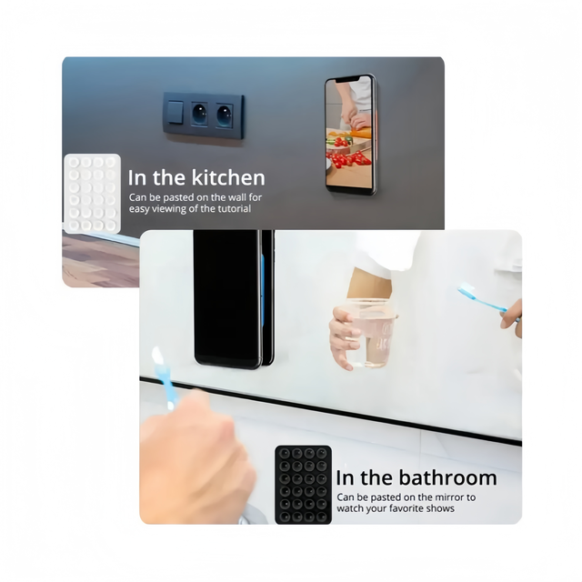 PULI Multi-color Option Silicone Mobile Wall Mount Self-adhesive Vacuum Suction Cup Cell Phone Holder
