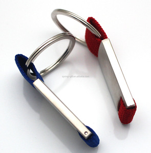 Chất lượng kinh doanh Quà tặng khuyến mãi dây <span class=keywords><strong>Carabiner</strong></span> Keychain với kẽm hợp kim kim loại và vải Ribbon Tùy chỉnh hình dạng - Product Image 2