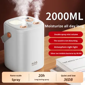 Nuevo <span class=keywords><strong>Humidificador</strong></span> USB Inalámbrico Silencioso para el Hogar, para Mujeres Embarazadas y Bebés, <span class=keywords><strong>Humidificador</strong></span> Pequeño con Gran Volumen de Vapor para Dormitorio y <span class=keywords><strong>Oficina</strong></span> - Product Image 2