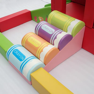 Aire de jeux intérieure pour enfants avec toboggan, <span class=keywords><strong>piscine</strong></span> à balles sur le thème des crayons, aire de jeux pour tout-petits, maison de jeu pour tout-petits, jouets en mousse de sécurité - Product Image 6