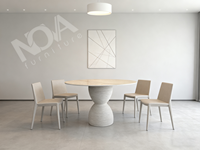 Table à manger extensible ronde ovale moderne de luxe, collection de meubles de salle à manger, plusieurs designs pour la maison, le restaurant, la villa, l'hôtel