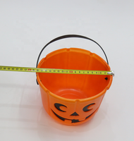 Seau à bonbons en plastique pour enfants Pafu, idéal pour les fêtes d'Halloween, avec poignée, conteneur à bonbons, seaux à bonbons en forme de citrouille pour Halloween