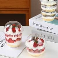 Gobelets Personnalisés en Gros en Plastique Transparent PP PET pour Crème Glacée 200ml Bio Parfait Dessert aux Fruits Gobelets Froids Yaourt en Plastique Avec Couvercles