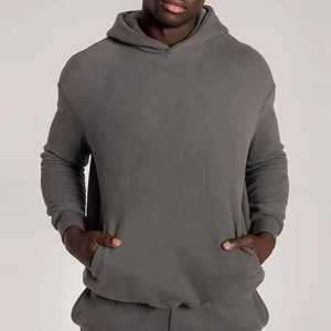 Fabricant de sweats à capuche personnalisés pour hommes 350 <span class=keywords><strong>400</strong></span> 500 600 Gsm avec poche latérale en coton surdimensionné DTG Puff Print 14oz <span class=keywords><strong>Heavy</strong></span> Weight Hoodies Men - Product Image 2
