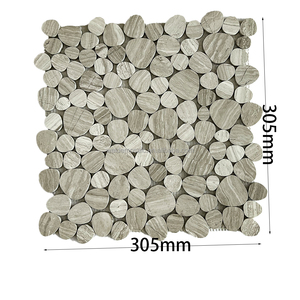 Mosaïque de galets en pierre naturelle à grain de bois gris pour la décoration des murs et sols de salle de bain et de <span class=keywords><strong>cuisine</strong></span>, design d'intérieur moderne - Product Image 6