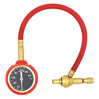 Kit de dégonflage rapide TPMS avec manomètre de pression des pneus en acier inoxydable + BONUS Cache chromé et outil de réparation de valve 4*4