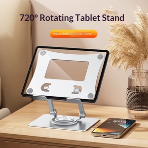 Soporte Plegable Giratorio de 360 Grados con Doble Eje y Gran Capacidad de Carga, Soporte de Escritorio de Acero al Carbono para Tablet, <span class=keywords><strong>iPad</strong></span>, Pintura y Juegos - Product Image 4