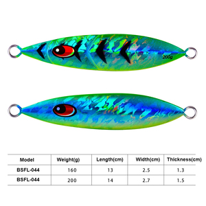160g 200g Plomb Poisson Leurre Lent Faliing Jig Pêche Plat Jig Lent Jigging - Product Image 5