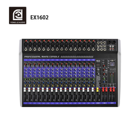 Mélangeur de Console Audio DJ professionnel stéréo numérique 16 canaux pour les studios d'enregistrement utilisation sur scène métal EX1602