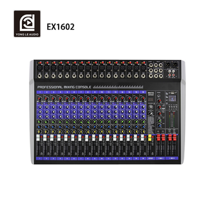 Mélangeur de <span class=keywords><strong>Console</strong></span> Audio DJ professionnel stéréo numérique 16 canaux pour les studios d'enregistrement utilisation sur scène métal EX1602 - Product Image 1