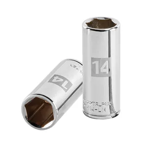 BOX 6 Douille longue de 14 mm, 6 points, entraînement 1/4 po, TRUPER - Product Image 1