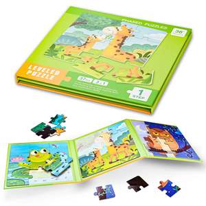 Livre de puzzle magnétique multi-activités pour enfants, jouet éducatif avancé pour les voyages, pour les tout-petits garçons et filles de 3 ans et plus - Product Image 1