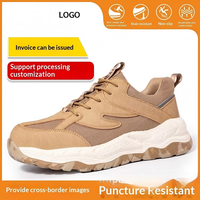 Chaussures de sécurité multi-styles en acier pour hommes, avec embout de protection, en maille tissée, résistantes à la perforation et antidérapantes, pour usage industriel