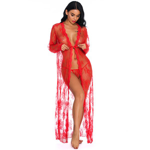 King Mcgreen Star Robe érotique Sexy Robe de nuit Lingerie Sexy Pyjamas Pancake Open Bra See Through Chest Nightgown Babydoll Lace - Product Image 6