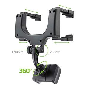 Support de fixation universel rotatif à 360° pour rétroviseur de <span class=keywords><strong>voiture</strong></span>, support pour téléphone portable, GPS, rétroviseur de <span class=keywords><strong>voiture</strong></span> - Product Image 5